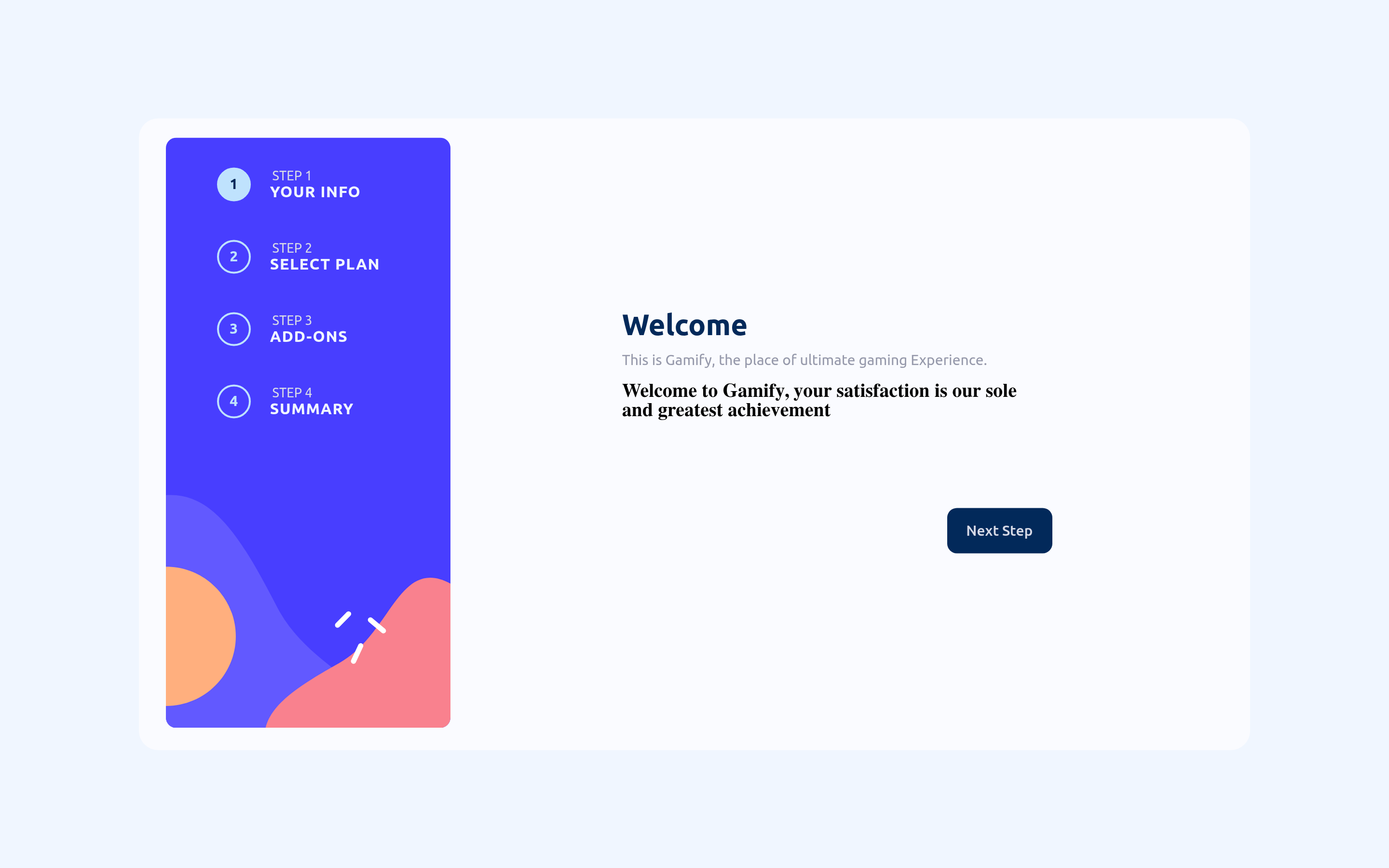 Multi-Step Game Form