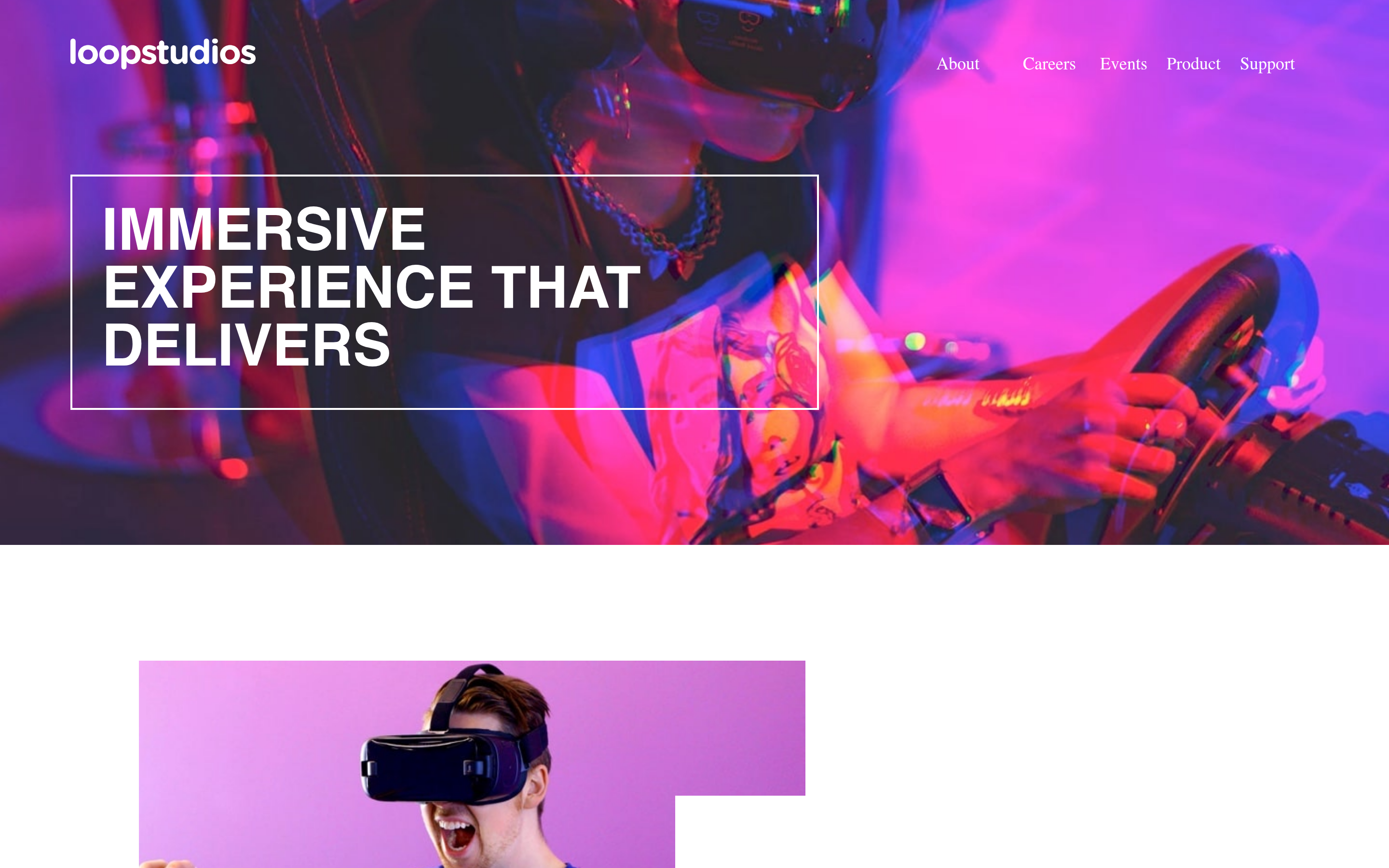 Loopstudios Landing Page